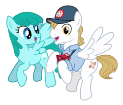 Size: 675x576 | Tagged: safe, derpibooru import, edit, spring melody, sprinkle medley, pegasus, pony, g4, clothes, duo, duo male and female, female, hat, hermes (g4), male, mare, medic, paramedic, ship:sprinklehermes, shipping, simple background, stallion, straight, transparent background, vector, vector edit