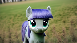 Size: 5120x2880 | Tagged: safe, ai content, derpibooru import, editor:felisamafeles, generator:pony diffusion v6 xl, generator:purplesmart.ai, generator:stable diffusion, machine learning generated, maud pie, earth pony, pony, g4, chest fluff, cute, ear fluff, ears, field, fluffy, fur, looking at you, marsh, maudabetes, photorealistic, realistic, realistic mane, solo, stare