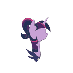 Size: 2048x2048 | Tagged: safe, artist:jess181307, derpibooru import, twilight sparkle, pony, unicorn, g4, bust, female, horn, mare, no face, ponytail, portrait, simple background, solo, white background