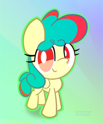 Size: 1240x1492 | Tagged: safe, artist:greenhoof, derpibooru import, oc, oc only, oc:compass aisle, pegasus, pony, female, gradient background, mare, solo, vector