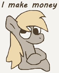 Size: 470x588 | Tagged: safe, artist:rosa ushiromiya, derpibooru import, derpy hooves, pegasus, pony, g4, digital art, female, mare, meme, simple background, solo, text