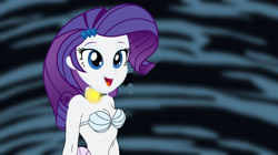 Size: 1280x718 | Tagged: safe, artist:catoon28, derpibooru import, rarity, mermaid, equestria girls, g4, bra, breasts, cleavage, clothes, concave belly, crossover, cute, female, low quality, mermaidized, mermarity, now sing, raribetes, seashell, seashell bra, solo, species swap, the little mermaid, thin, underwear, voice