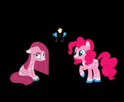 Size: 983x813 | Tagged: safe, artist:vulpiscaniss, derpibooru import, pinkie pie, earth pony, pony, g4, duality, pinkamena diane pie, solo