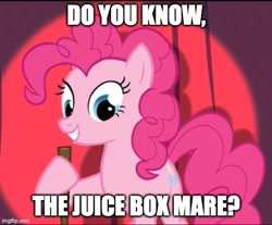 Size: 549x455 | Tagged: safe, derpibooru import, edit, edited screencap, screencap, pinkie pie, earth pony, pony, g4, caption, dreamworks, elements of justice, female, image macro, mare, shrek, solo, text