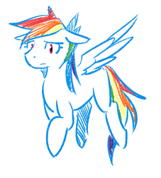 Size: 605x665 | Tagged: safe, artist:siemensohm, derpibooru import, rainbow dash, g4, simple background, solo, white background