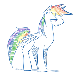 Size: 505x496 | Tagged: safe, artist:siemensohm, derpibooru import, rainbow dash, g4, simple background, solo, white background