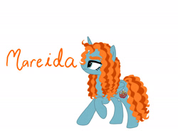 Size: 2732x2048 | Tagged: safe, artist:creativa-artly01, derpibooru import, alicorn, brave (movie), disney, disney princess, female, pixar, ponified, redhead, rule 85, simple background, solo, white background