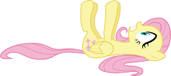 Size: 6734x3000 | Tagged: safe, artist:cloudy glow, derpibooru import, fluttershy, pegasus, pony, dragonshy, g4, female, lying down, mare, prone, simple background, solo, transparent background, vector