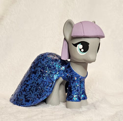 Size: 1386x1368 | Tagged: safe, artist:sanadaookmai, derpibooru import, maud pie, pony, g4, clothes, craft, dress, gala dress, irl, photo, solo, toy