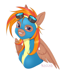 Size: 1620x1890 | Tagged: safe, derpibooru import, oc, oc only, oc:coma, pegasus, bust, clothes, pegasus oc, portrait, uniform, wonderbolts, wonderbolts uniform