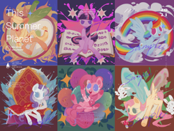 Size: 1500x1125 | Tagged: safe, artist:nimingxiwang168, derpibooru import, applejack, fluttershy, pinkie pie, rainbow dash, rarity, twilight sparkle, earth pony, pegasus, pony, unicorn, g4, horn, mane six, sample