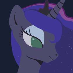 Size: 2048x2048 | Tagged: safe, artist:nimingxiwang168, derpibooru import, princess luna, alicorn, pony, g4, blue background, bust, cutie mark eyes, portrait, simple background, solo, wingding eyes