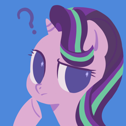 Size: 2048x2048 | Tagged: safe, artist:nimingxiwang168, derpibooru import, starlight glimmer, pony, unicorn, g4, bust, horn, portrait, question mark, solo