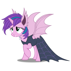 Size: 5000x5000 | Tagged: safe, derpibooru import, edit, editor:awesomegamergame, oc, oc only, oc:rosey beam, alicorn, pony, g4, absurd resolution, alicorn oc, clothes, costume, cute, dress, fangs, female, female oc, halloween, halloween costume, holiday, horn, mare, mare oc, nightmare night, nightmare night costume, raised hoof, raised leg, simple background, solo, striped mane, transparent background, vampire costume, vector, wings