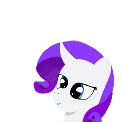 Size: 3072x3072 | Tagged: safe, artist:trrrebleee, derpibooru import, rarity, unicorn, g4, bust, curved horn, drawing, horn, painting, portrait, simple background, smiling, solo, white background