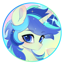 Size: 1608x1609 | Tagged: artist needed, safe, derpibooru import, oc, oc only, oc:jade luster, pony, unicorn, headshot commission, horn, solo