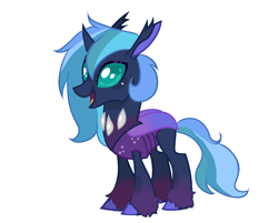 Size: 1182x951 | Tagged: safe, artist:cookie-ruby, derpibooru import, oc, oc only, oc:circe, changedling, changeling, changepony, hybrid, base used, changedling oc, changeling oc, dark changedling, interspecies offspring, magical lesbian spawn, next generation, offspring, parent:princess luna, parent:queen chrysalis, parents:chrysaluna, ponysona, simple background, solo, transparent background