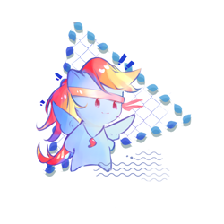 Size: 1080x1080 | Tagged: safe, artist:mengmao422, derpibooru import, rainbow dash, pegasus, semi-anthro, g4, abstract background, chibi, cute, dashabetes, simple background, solo, white background