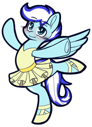 Size: 2270x3127 | Tagged: safe, artist:chiefywiffy, derpibooru import, oc, oc only, oc:snowy pop, pegasus, pony, ballerina, ballet, ballet slippers, crossdressing, male, pegasus oc, shoes, simple background, solo, transparent background