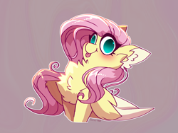 Size: 2000x1500 | Tagged: safe, artist:celes-969, derpibooru import, fluttershy, pegasus, pony, g4, :p, blushing, bust, chest fluff, cute, derp, ear fluff, ears, female, head empty, mare, no pupils, shyabetes, silly, solo, tongue, tongue out