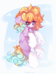 Size: 3040x4000 | Tagged: safe, artist:vanilla-chan, artist:vanilla_chan, derpibooru import, oc, oc only, earth pony, pony, earth pony oc, fluffy, high res, looking at you, smiling, smiling at you, solo