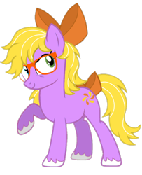 Size: 720x885 | Tagged: safe, artist:lucky bolt, artist:pegasski, derpibooru import, oc, oc only, oc:misty breeze, earth pony, pegasus, pony, base used, bow, determined, farmer, feathered fetlocks, female, glasses, hair bow, heterochromia, pegasus oc, raised hoof, raised leg, simple background, solo, tail, tail bow, transparent background