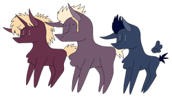 Size: 2176x1242 | Tagged: safe, artist:akita-t33th, derpibooru import, earth pony, pegasus, pony, unicorn, g4, billie joe armstrong, bisexual pride flag, chibi, crossover, green day, horn, mike dirnt, ponified, pride, pride flag, simple background, species swap, transparent background, tre cool, trio