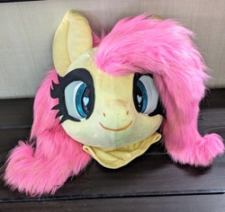 Size: 2048x1931 | Tagged: safe, artist:sophie scruggs, derpibooru import, fluttershy, g4, clothes, cosplay, costume, front view, fursuit head, heart, heart eyes, irl, photo, ponysuit, solo, wingding eyes