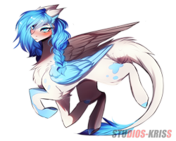 Size: 3016x2422 | Tagged: safe, artist:krissstudios, derpibooru import, oc, oc:akuma, pegasus, pony, female, mare, solo