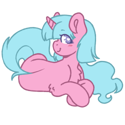 Size: 1000x1000 | Tagged: safe, artist:kazmuun, derpibooru import, oc, oc only, oc:summer dreams, pony, unicorn, female, horn, lying down, mare, prone, simple background, solo, transparent background