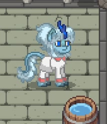 Size: 1019x1187 | Tagged: safe, derpibooru import, oc, oc only, oc:winter frost, kirin, pony, equestria at war mod, clothes, kirin oc, pony town, solo, uniform, water