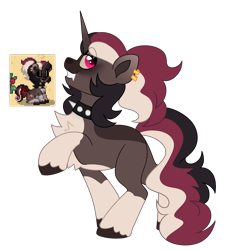 Size: 4632x5069 | Tagged: oc name needed, safe, artist:crazysketch101, derpibooru import, pony, unicorn, choker, horn, pony town, simple background, spiked choker, transparent background