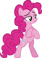 Size: 433x600 | Tagged: safe, artist:stevenracecars, derpibooru import, pinkie pie, earth pony, pony, g4, bipedal, female, mare, simple background, solo, transparent background, vector