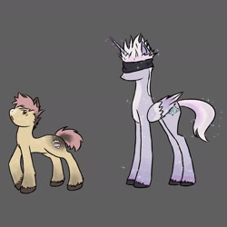 Size: 2193x2193 | Tagged: safe, artist:cambria light, derpibooru import, pegasus, pony, anime, gray background, jujutsu kaisen, male, ponified, satoru gojou, simple background, species swap, stallion, yuuji itadori