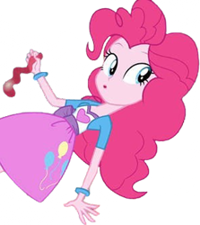 Size: 2243x2520 | Tagged: safe, derpibooru import, edit, edited screencap, editor:homersimpson1983, screencap, pinkie pie, human, equestria girls, g4, background removed, balloon, not a vector, simple background, solo, transparent background