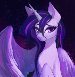 Size: 2488x2543 | Tagged: safe, artist:sunlight-twinkle, derpibooru import, twilight sparkle, twilight sparkle (alicorn), alicorn, pony, female, mare, signature, smiling, solo