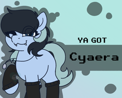 Size: 1301x1048 | Tagged: safe, artist:bluemoon, derpibooru import, oc, oc only, oc:cyaera, pony, undead, vampire, vampony, banned from equestria daily, clothes, commission, gradient background, jewelry, leg warmers, male, necklace, solo, ya got, ych result