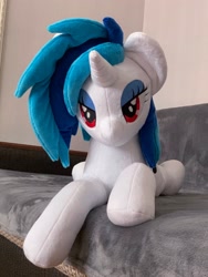 Size: 1536x2048 | Tagged: safe, artist:mdcraft10, derpibooru import, dj pon-3, vinyl scratch, pony, unicorn, female, horn, irl, lying down, photo, plushie, prone, solo