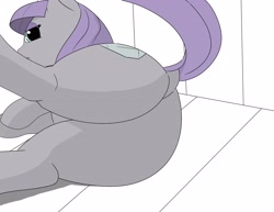 Size: 3300x2550 | Tagged: safe, artist:chikenskrach, derpibooru import, maud pie, earth pony, pony, g4, butt, digital art, dock, female, lying down, mare, on side, plot, tail