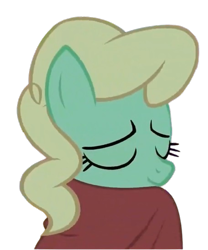 Size: 455x548 | Tagged: safe, derpibooru import, edit, edited screencap, screencap, apple honey, earth pony, pony, g4, season 9, the summer sun setback, apple family member, blanket, comfort, cute, eyes closed, female, freezing, mare, png, simple background, sitting, solo, transparent background