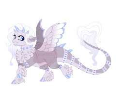 Size: 4600x3700 | Tagged: safe, artist:gigason, derpibooru import, oc, oc only, oc:bobbin, draconequus, female, magical threesome spawn, offspring, parent:discord, parent:fleur-de-lis, parent:lily lace, simple background, solo, tongue, tongue out, transparent background