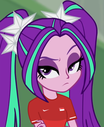 Size: 1188x1449 | Tagged: safe, derpibooru import, edit, edited screencap, editor:copy1234v2, screencap, aria blaze, equestria girls, g4, clothes, football, jersey, singapore, solo, sports