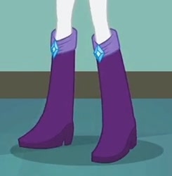 Size: 269x275 | Tagged: safe, derpibooru import, screencap, rarity, equestria girls, g4, boots, boots shot, high heel boots, legs, pictures of legs, shoes, solo