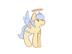 Size: 2732x2048 | Tagged: safe, artist:felixmcfurry, derpibooru import, oc, oc only, oc:framble sharns, pegasus, pony, :|, halo, male, pony oc, simple background, simple shading, solo, stallion, stallion oc, transparent background, wings