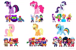 Size: 1589x1043 | Tagged: safe, derpibooru import, applejack, fluttershy, pinkie pie, rainbow dash, rarity, twilight sparkle, unicorn twilight, earth pony, pegasus, unicorn, g4, amber, amber (brawl stars), barely pony related, bea, bea (brawl stars), belle (brawl stars), bibi, bibi (brawl stars), bonnie (brawl stars), brawl stars, brawler, builder, cap, clothes, colette, colette (brawl stars), comparison, crossover, crown, dress, emz, emz (brawl stars), eve, eve (brawl stars), female, hairband, hat, helmet, horn, jacket, jackhammer, jacky, jacky (brawl stars), janet, janet (brawl stars), jessie, jessie (brawl stars), jessie junker, jessie junker (brawl stars), jewelry, lola, lola (brawl stars), mandy, mandy (brawl stars), mane six, mare, mask, max (brawl stars), maxine, maxine (brawl stars), meg, meg (brawl stars), nani, nani (brawl stars), nita, nita (brawl stars), nita littlefoot, nita littlefoot (brawl stars), pam, pam (brawl stars), pam junker, pam junker (brawl stars), pants, penny, penny (brawl stars), piper, piper (brawl stars), piper de la prim, piper de la prim (brawl stars), pirate, regalia, rosa, rosa (brawl stars), shelly shotgun, shelly shotgun (brawl stars), supercell, tara, tara (brawl stars), wall of tags, willow (brawl stars)