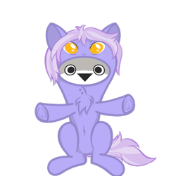 Size: 600x600 | Tagged: safe, derpibooru exclusive, derpibooru import, oc, oc only, oc:tigidik, fish, clothes, costume, ponysuit, sacabambaspis, simple background, solo, sticker, transparent background