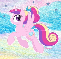 Size: 1045x1001 | Tagged: safe, artist:lullapiies, derpibooru import, princess cadance, pony, g4, solo, teen princess cadance, younger