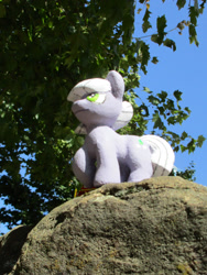 Size: 1707x2275 | Tagged: safe, alternate version, artist:malte279, derpibooru import, part of a set, limestone pie, earth pony, pony, g4, animated, concrete, craft, female, mare, outdoors, sculpture, solo, ytong