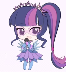 Size: 886x958 | Tagged: safe, artist:tang403339, derpibooru import, twilight sparkle, human, g4, chibi, clothes, crown, humanized, jewelry, outfit, regalia, simple background, skirt, white background