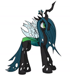 Size: 1280x1424 | Tagged: safe, artist:dawn-sparkle06, derpibooru import, queen chrysalis, changeling, changeling queen, g4, 2012, artifact, female, simple background, solo, white background